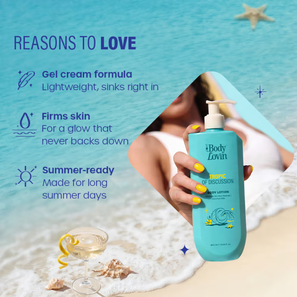 Plum BodyLovin’ Tropic Of Discussion Body Lotion, Firming & Tightening, Fresh Tropical Fragrance