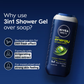 NIVEA MEN Body Wash, Energy with Mint Extracts, Shower Gel for Body, Face & Hair