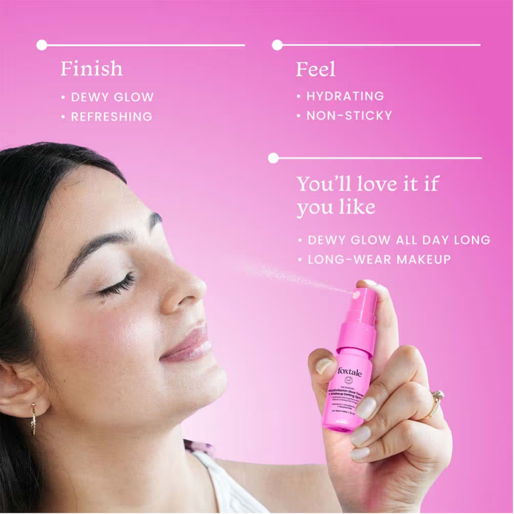 Foxtale Multivitamin Glow Toner + Setting Spray Vitamin C & Niacinamide