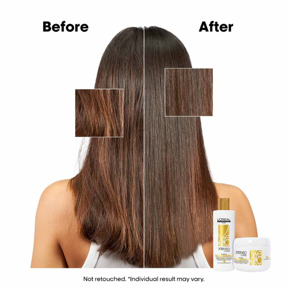 L'Oreal Professionnel Xtenso Care Sulfate-Free Shampoo, Frizz-Free & Shiny Hair With Pro-Keratin