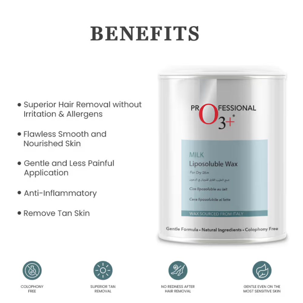 O3+ Milk Liposoluble Wax For Dry Skin Body Hair Removal