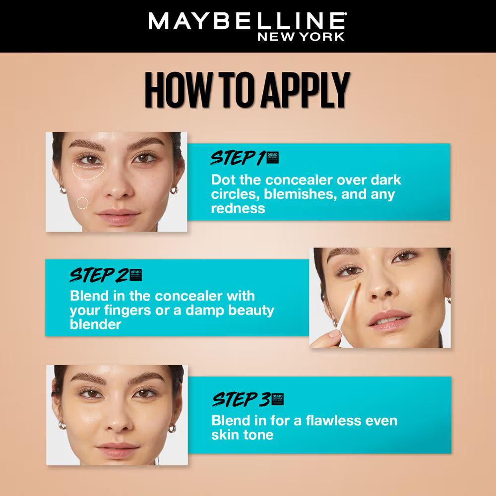 Maybelline New York Fit Me Concealer, Oil-free Liquid Concealer for Oily and Dry Skin