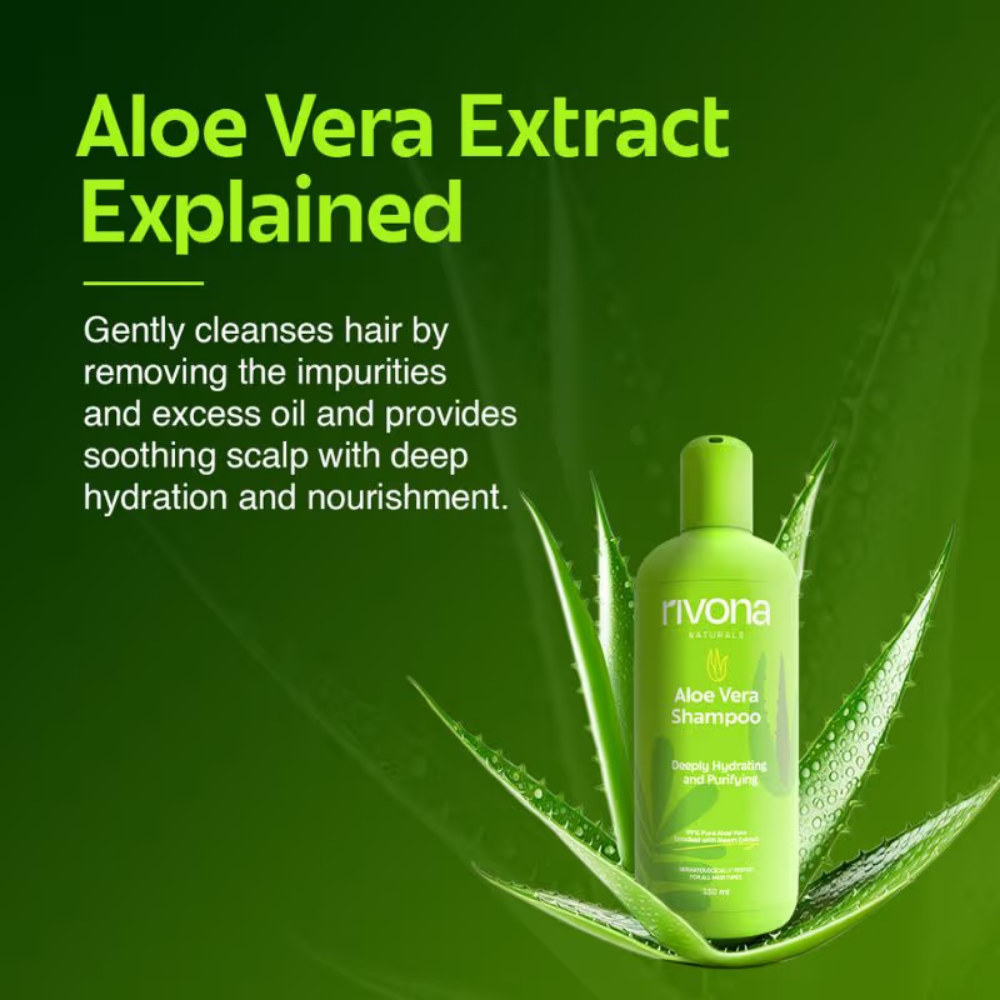 Rivona Naturals Aloe Vera Shampoo For Hair Fall Control And Hair Growth- Sulphate And Paraben Free