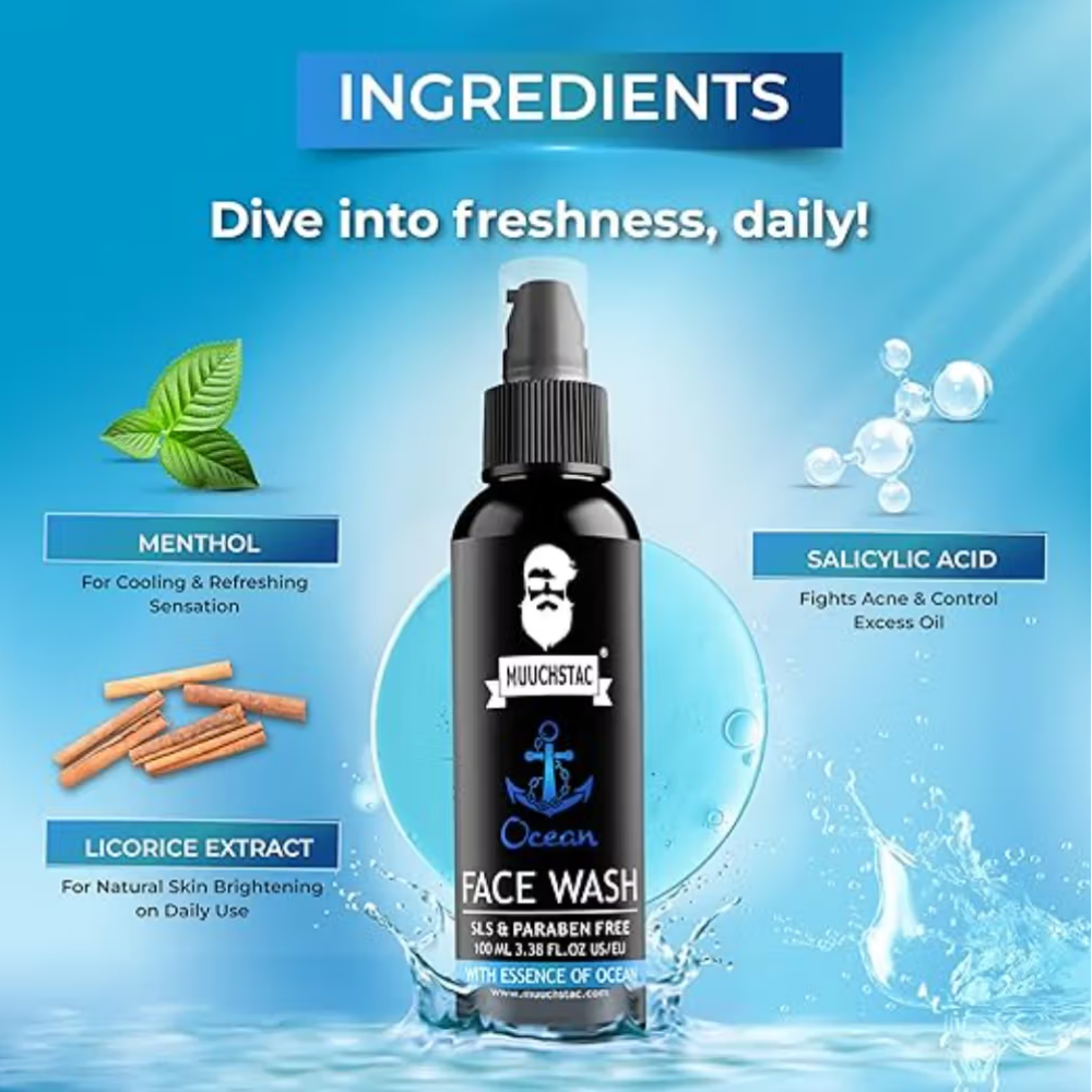 Muuchstac Ocean Face Wash (Pack Of 3)