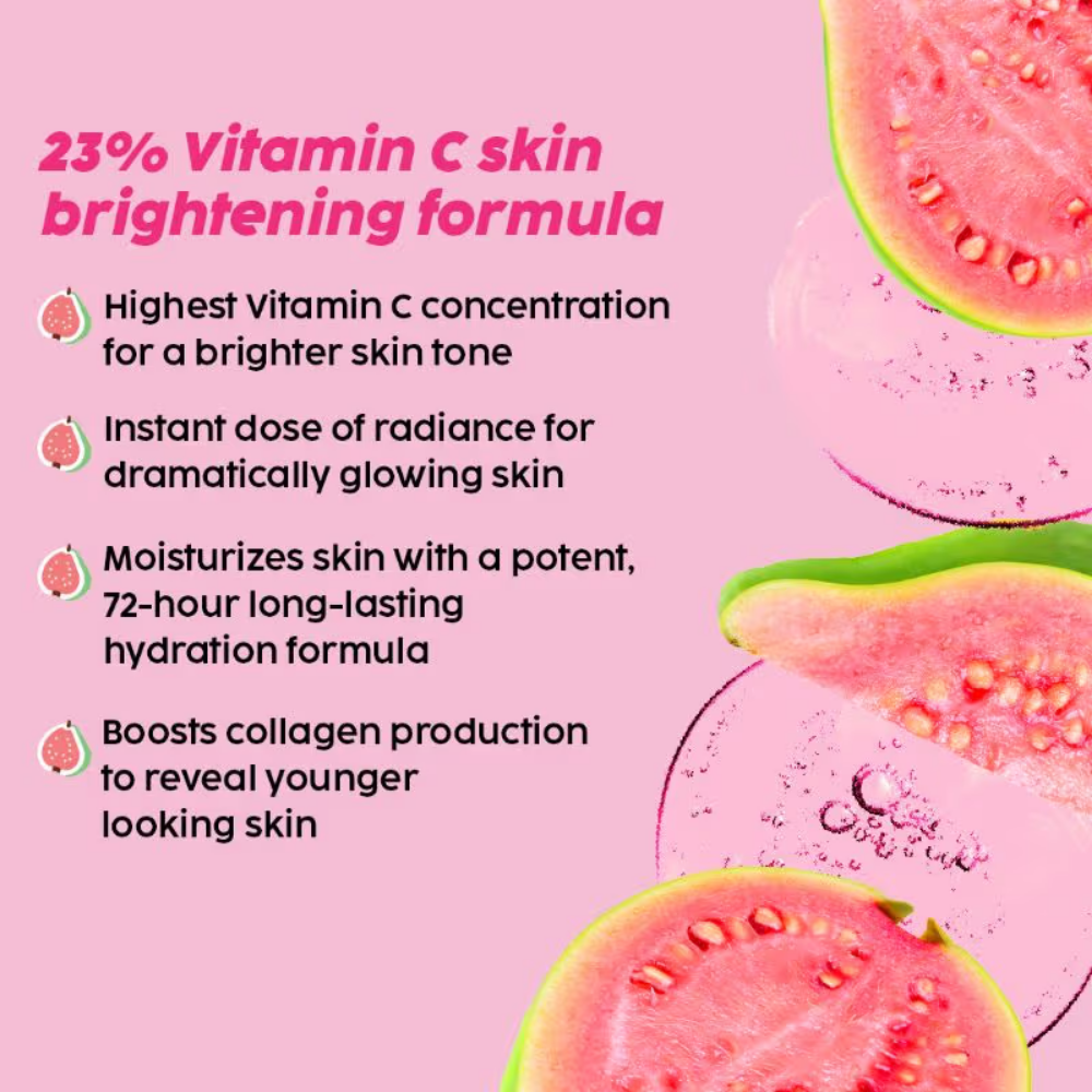 Plix 23% Vitamin C Guava Face Serum With Hyaluronic Acid & Pentavitin For Glowing Complexion