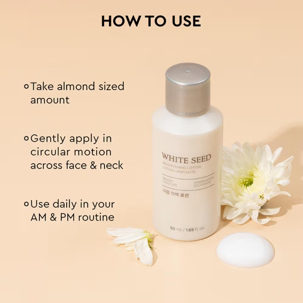 The Face Shop White Seed Brightening Lotion - Korean Moisturizer With Niacinamide for Even Skin Tone