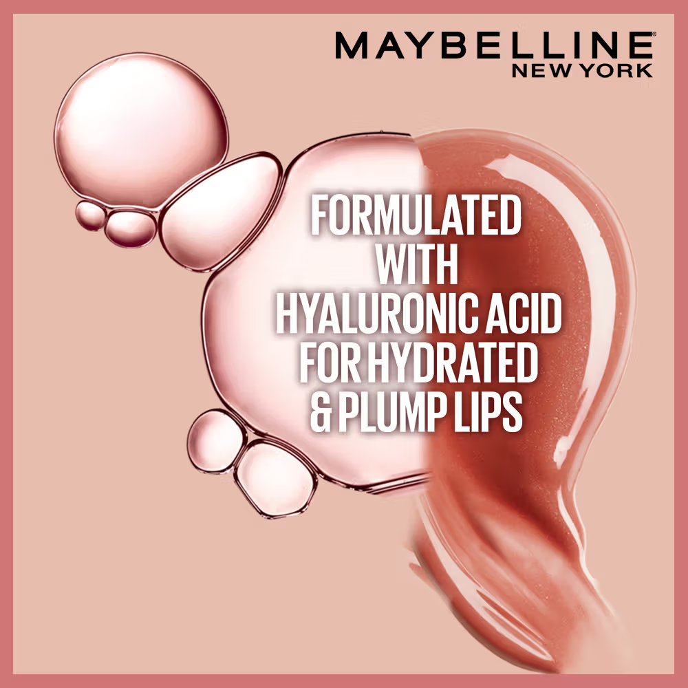 Maybelline New York Lifter Gloss Tinted Lip Gloss With Hyaluronic Acid, Long-lasting