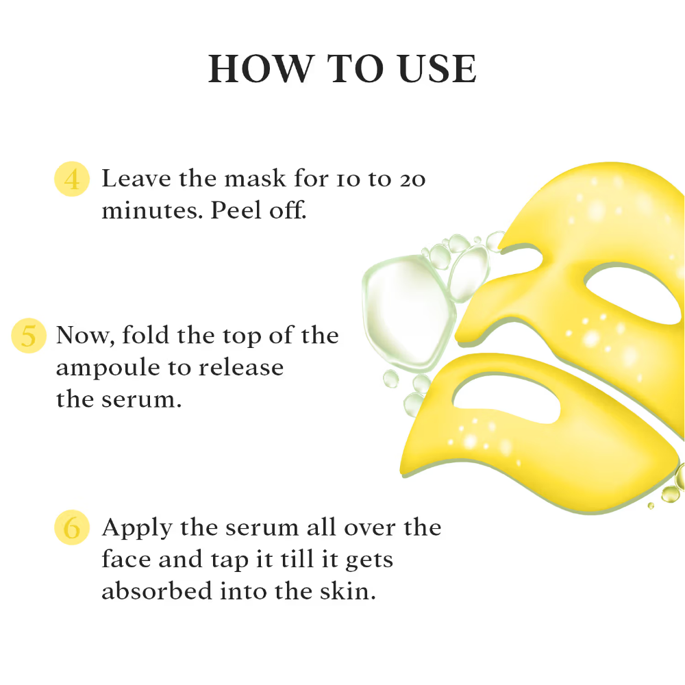 O3+ Vitamin C Hydrogel Facial Mask For Radiant & Glowing Skin