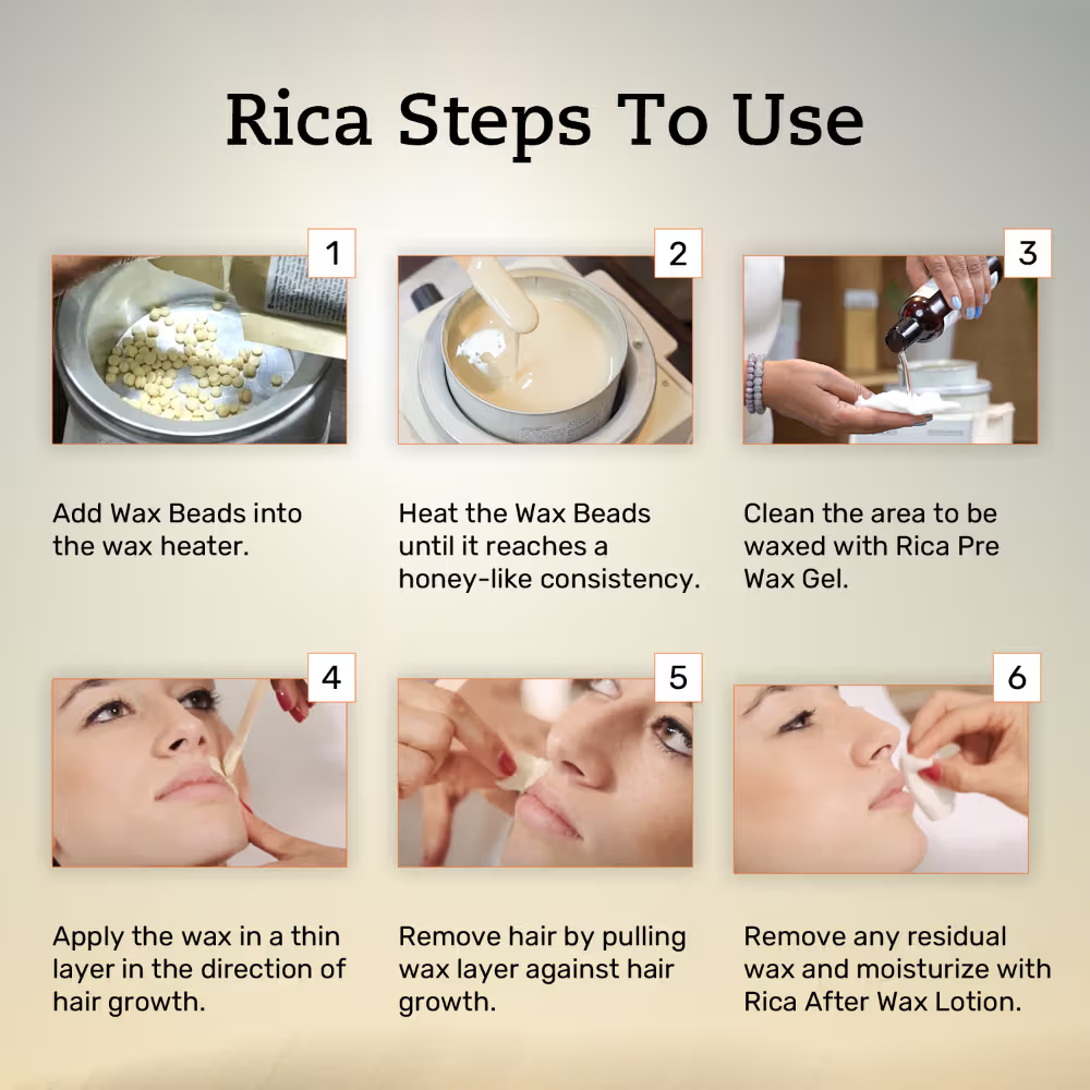 Rica Aloe Vera Beads Wax For Sensitive Skin With Glyceryl Rosinate & Cocoa Seed Butter