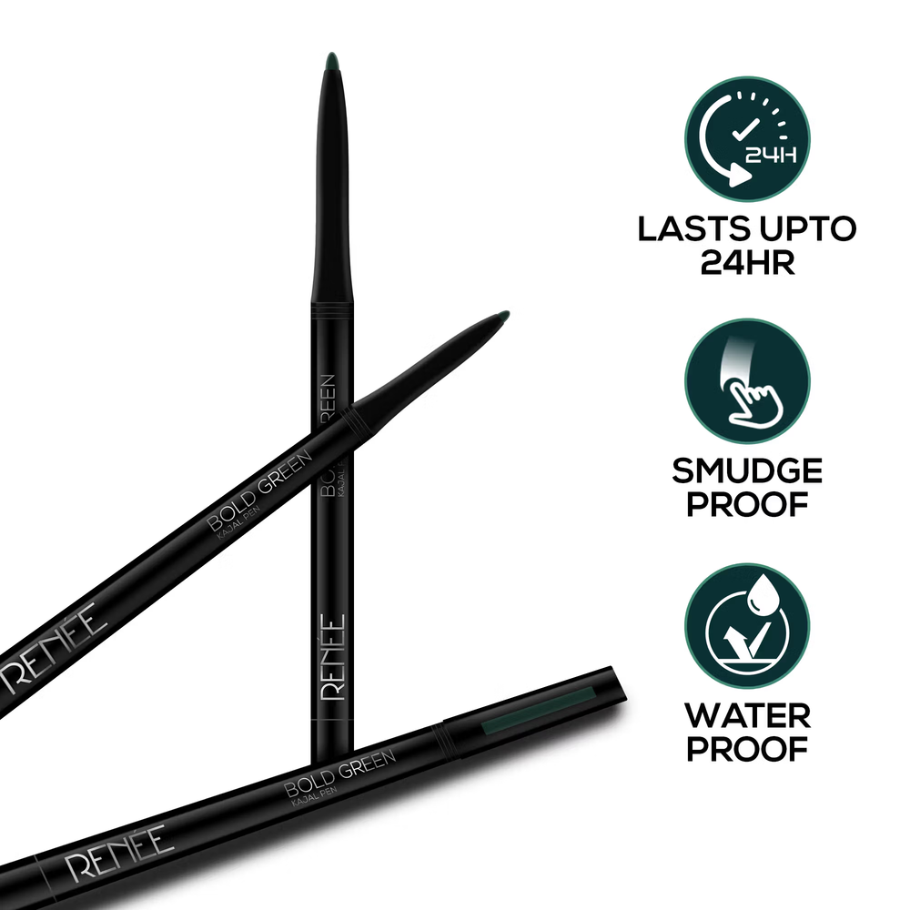Renee Cosmetics Kajal Pen With Sharpener - Bold Green