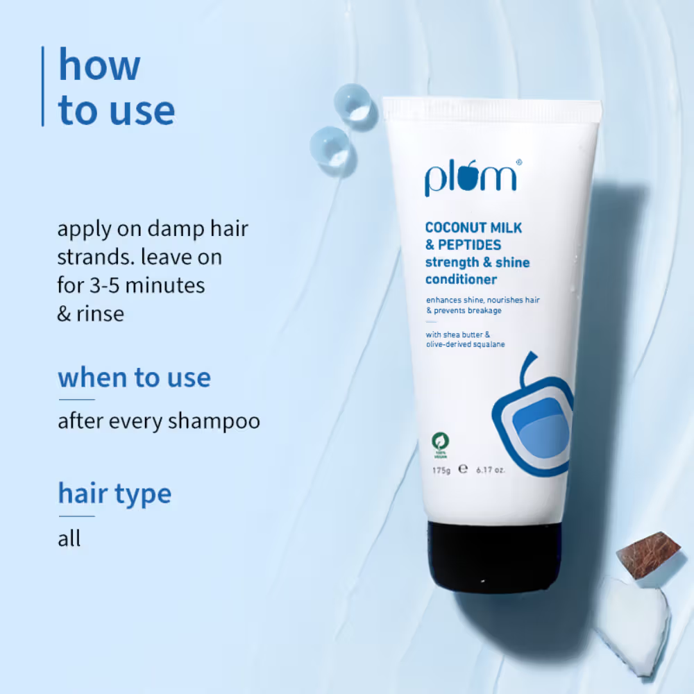 Plum Coconut Milk & Peptides Conditioner For Soft- Shiny Hair