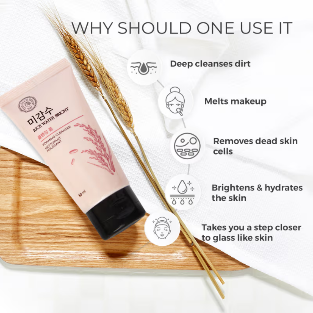 The Face Shop Glow Starter Kit with Headband and Free Rice Water Cleanser