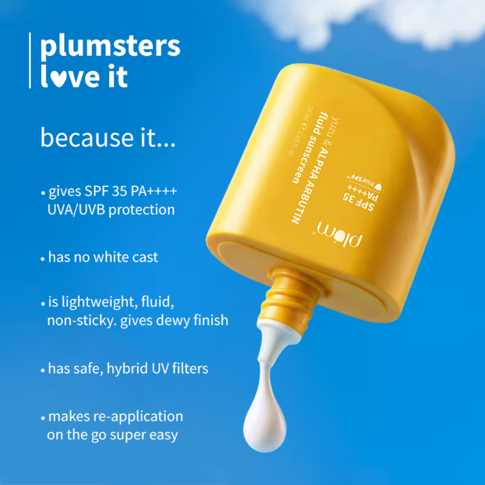 Plum Yuzu & Alpha Arbutin Weightless Fluid Sunscreen 35 PA++++