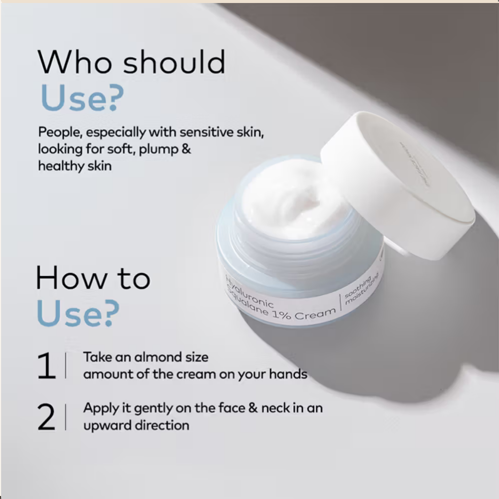 The Face Shop Alltimate Hyaluronic Squalane 1% Cream - Korean Day & Night Hydrating Moisturizer