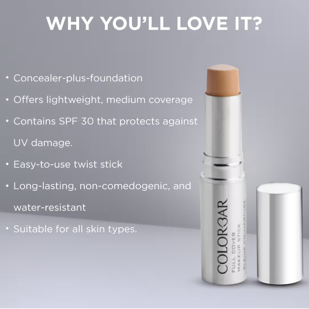 Colorbar Full Cover Makeup Stick SPF 30 - 01 Fresh Ivory
