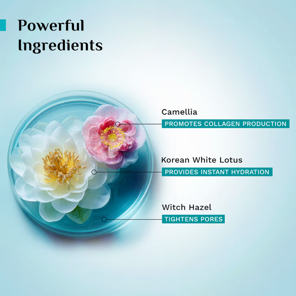 Pilgrim White Lotus Face Mist & Toner With Camellia & Witch Hazel - Refreshes & Tightens Pores