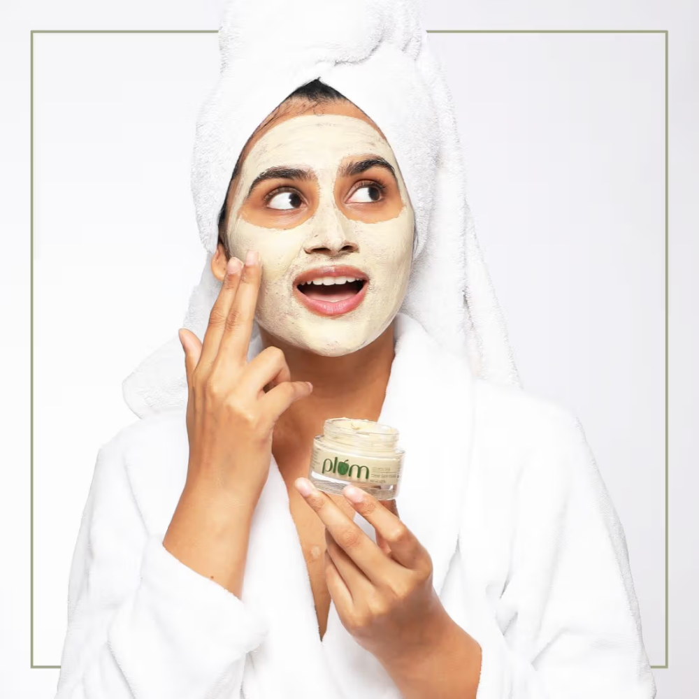 Plum Green Tea Clear Face Mask