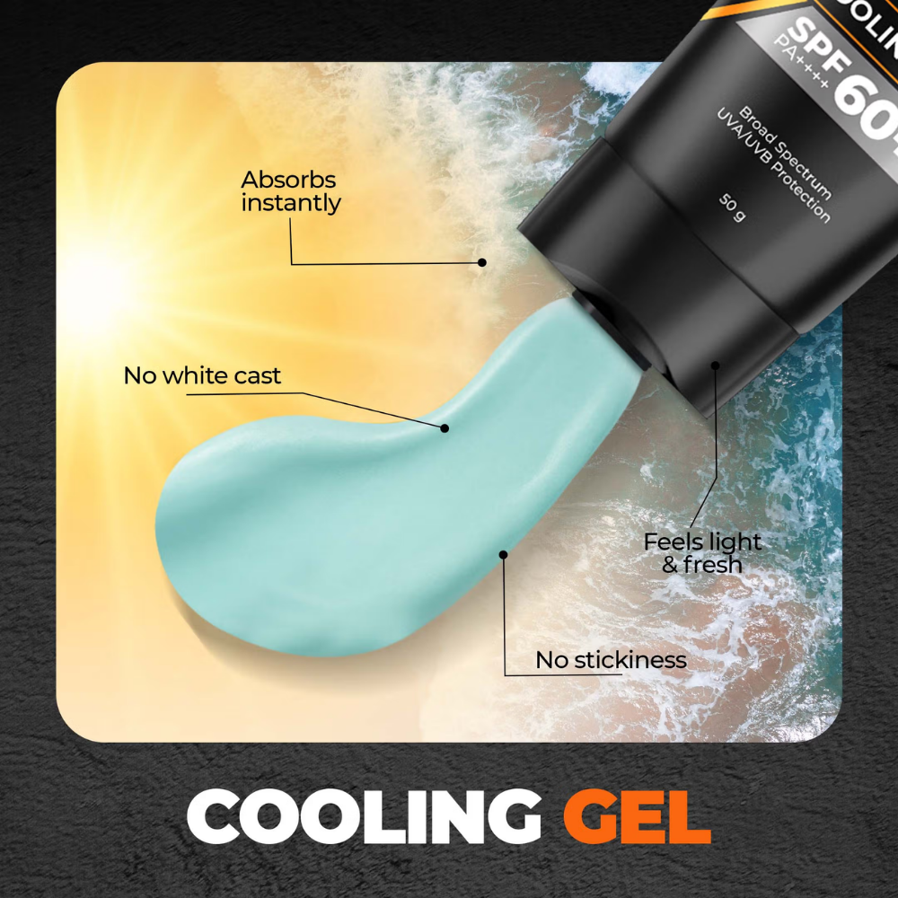 Beardo Max Sunscreen Cooling Gel SPF with SPF 60+ PA++++