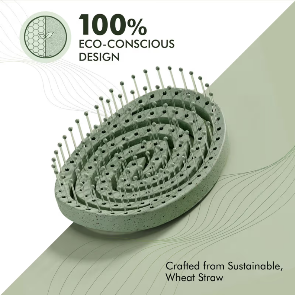 Ikonic Me Eco Spiral Travel Brush IKM- 2109 - Jade Green