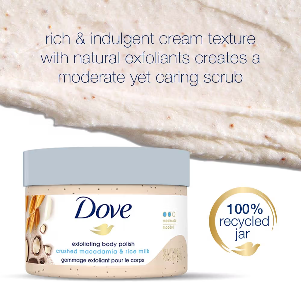 Dove Exfoliating Body Polish - Crushed Macadamia And Rice Milk