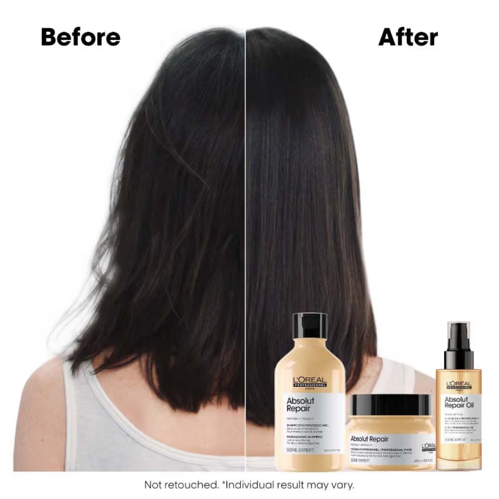 L'Oréal Professionnel Absolut Repair Shampoo, Hair Mask & Hair Serum, Serie Expert