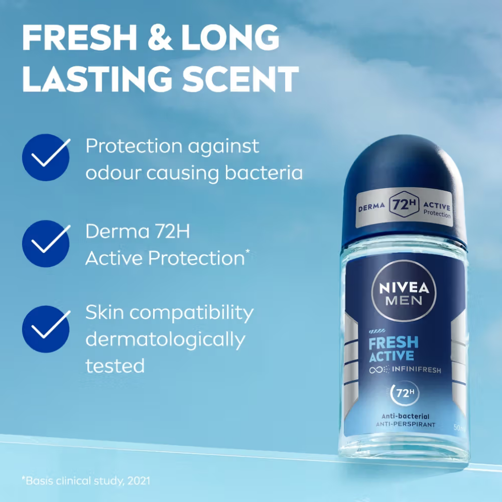 NIVEA Body Roll On (Fresh Active)
