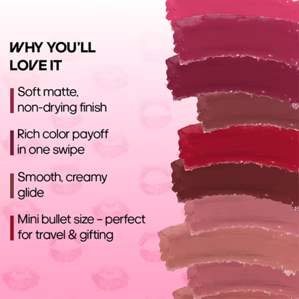 Recode Blossom Matte Mini Bullet Lipstick – Set Of 5