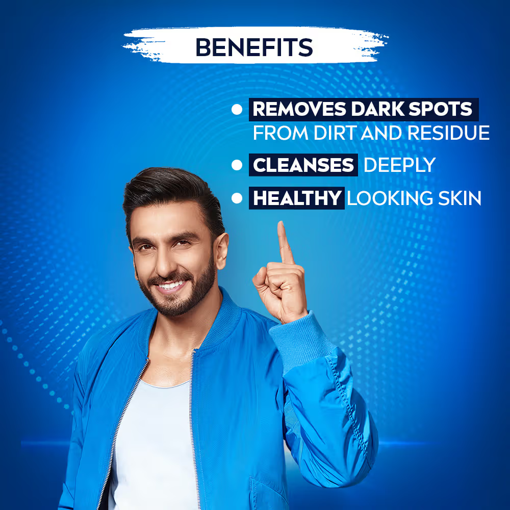 NIVEA MEN Face Wash, Dark Spot Reduction, for Clean & Clear Skin with 10x Vitamin C Effect