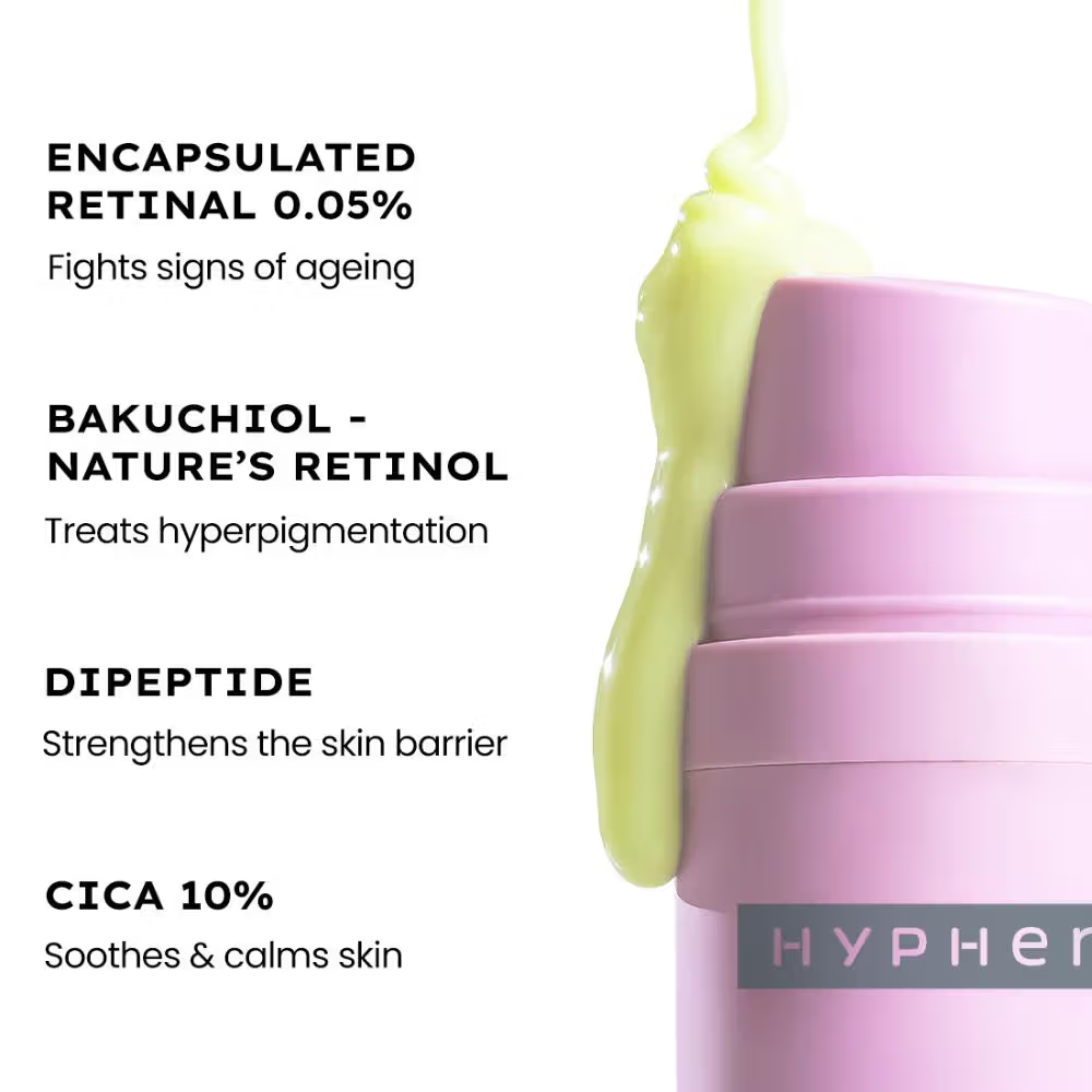 Hyphen 0.05% Retinal Reset, Retinol Derivative Serum for Anti Ageing, Reduces Fine Lines & Wrinkles