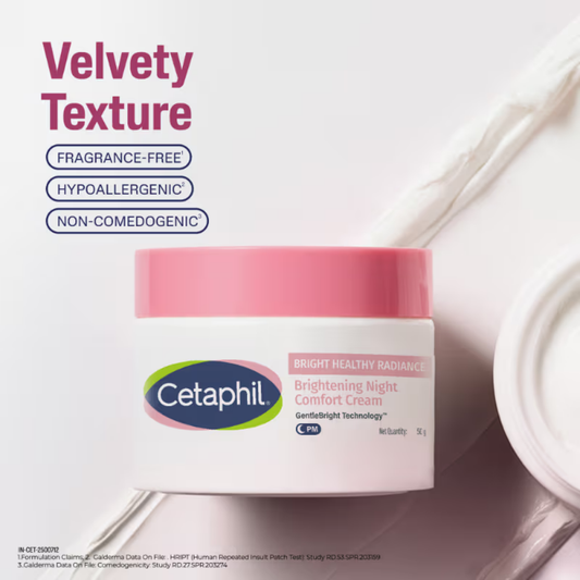 Cetaphil Bright Healthy Radiance Night Cream, with Niacinamide, Evens Skin Tone & Dullness