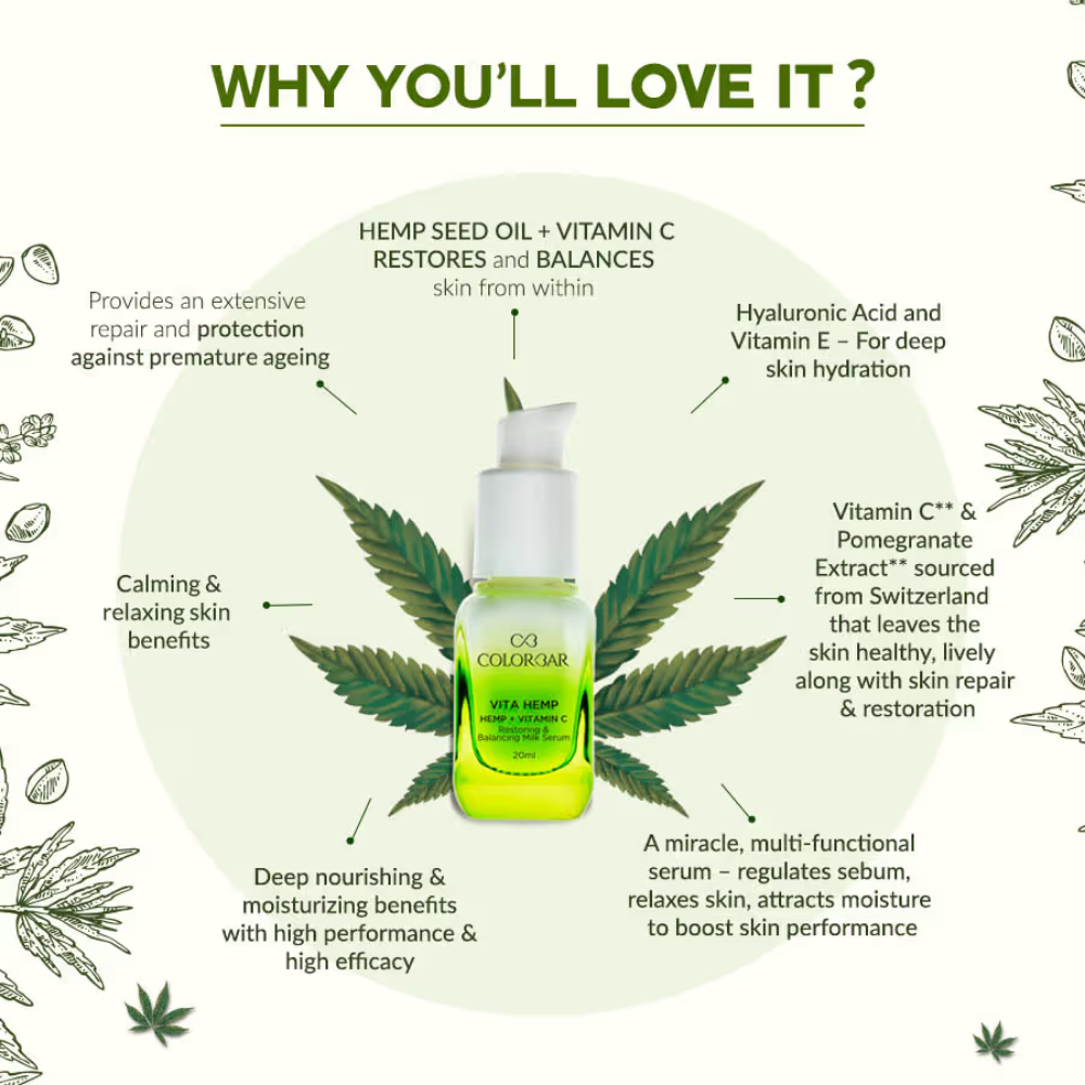 Colorbar Vita Hemp + Vitamin C Restoring and Balancing Milk Serum