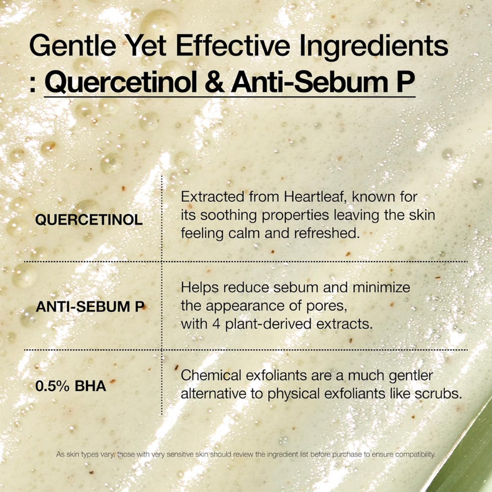 Anua Heartleaf Quercetinol Pore Deep Cleansing Foam with 0.5% BHA For Gentle Exfoliation