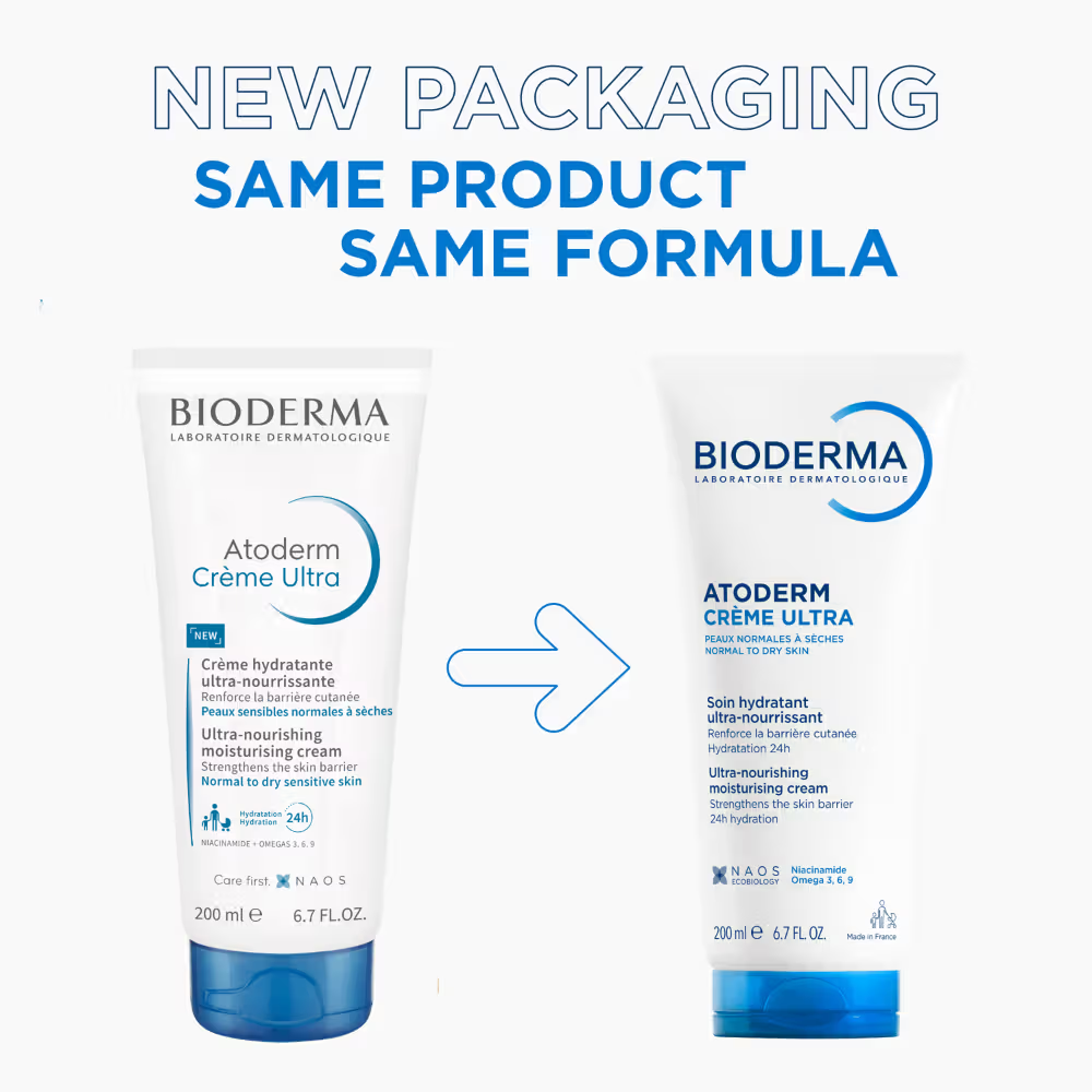 Bioderma Atoderm Creme Ultra-Nourising Moisturising Cream Boosts Hyaluronic Acid, Ceramides