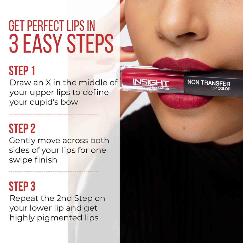 Insight Cosmetics Non-Transfer Lip Color, 12hr Long Lasting Matte Lips, Moisturizing & Light Weight