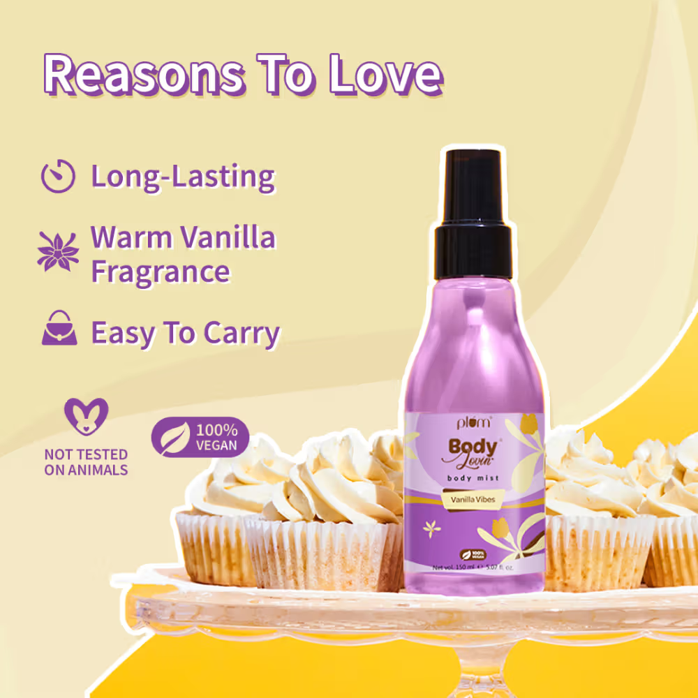 Plum Body Lovin Vanilla Vibes Body Mist For A Long Lasting Vanilla Fragrance