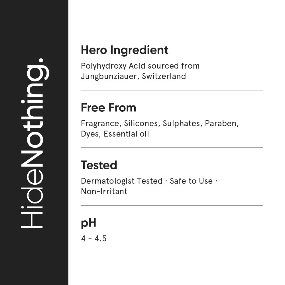 Minimalist 3% Polyhydroxy PHA Face Toner With Multi Biotics For Minimizing Pore Size & Hydrating Skin