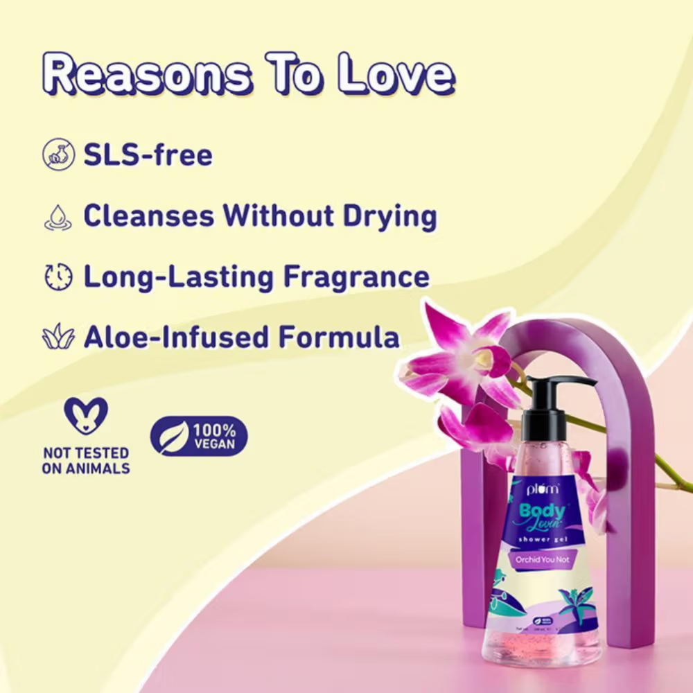 Plum BodyLovin Orchid-You-Not Shower Gel - Fresh Floral Body Wash