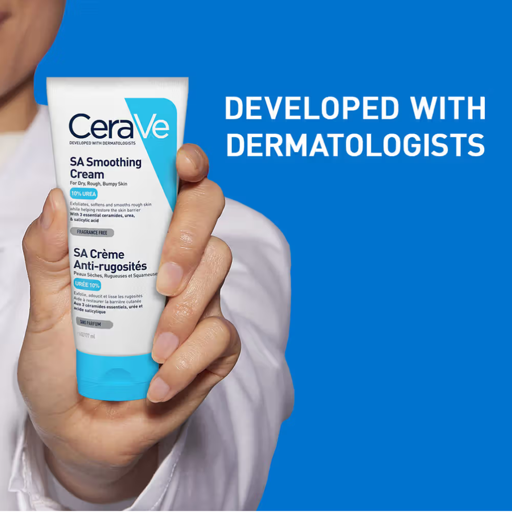 CeraVe SA Smoothing Cream for exfoliating Rough & Bumpy Skin With Salicylic Acid