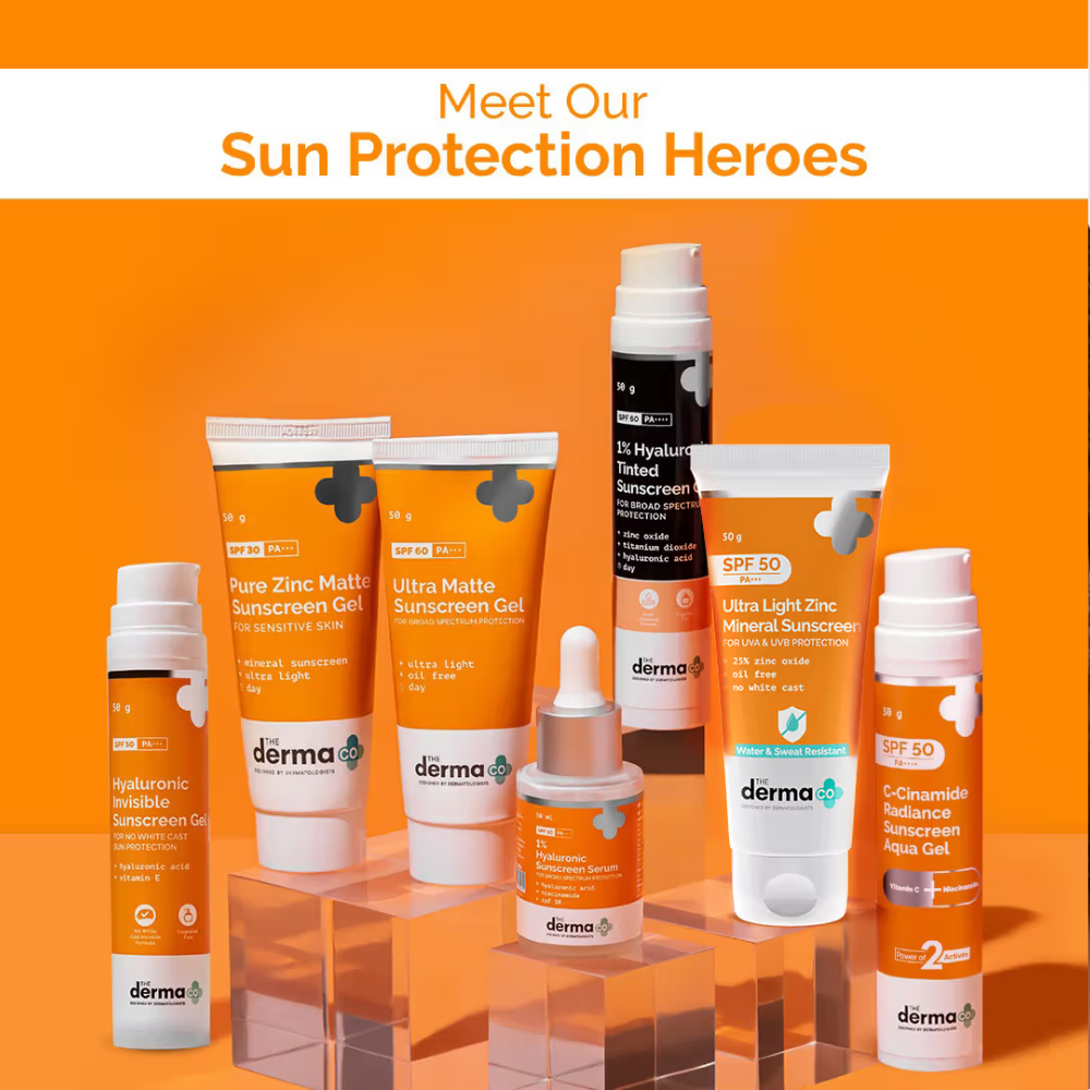 The Derma Co Ultra Light Zinc Mineral Sunscreen With SPF 50 PA+++