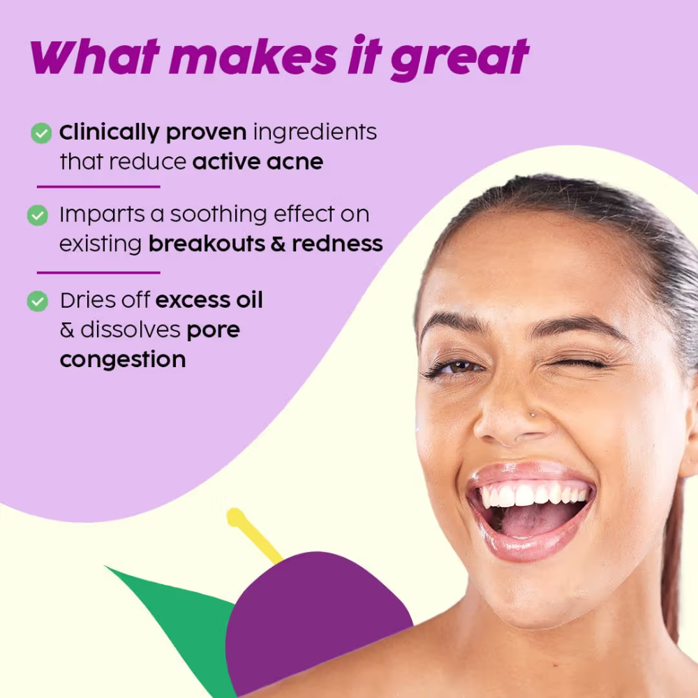 Plix The Plant Fix Jamun Active Acne Mini Facewash Gel Oily & Acne Prone Skin