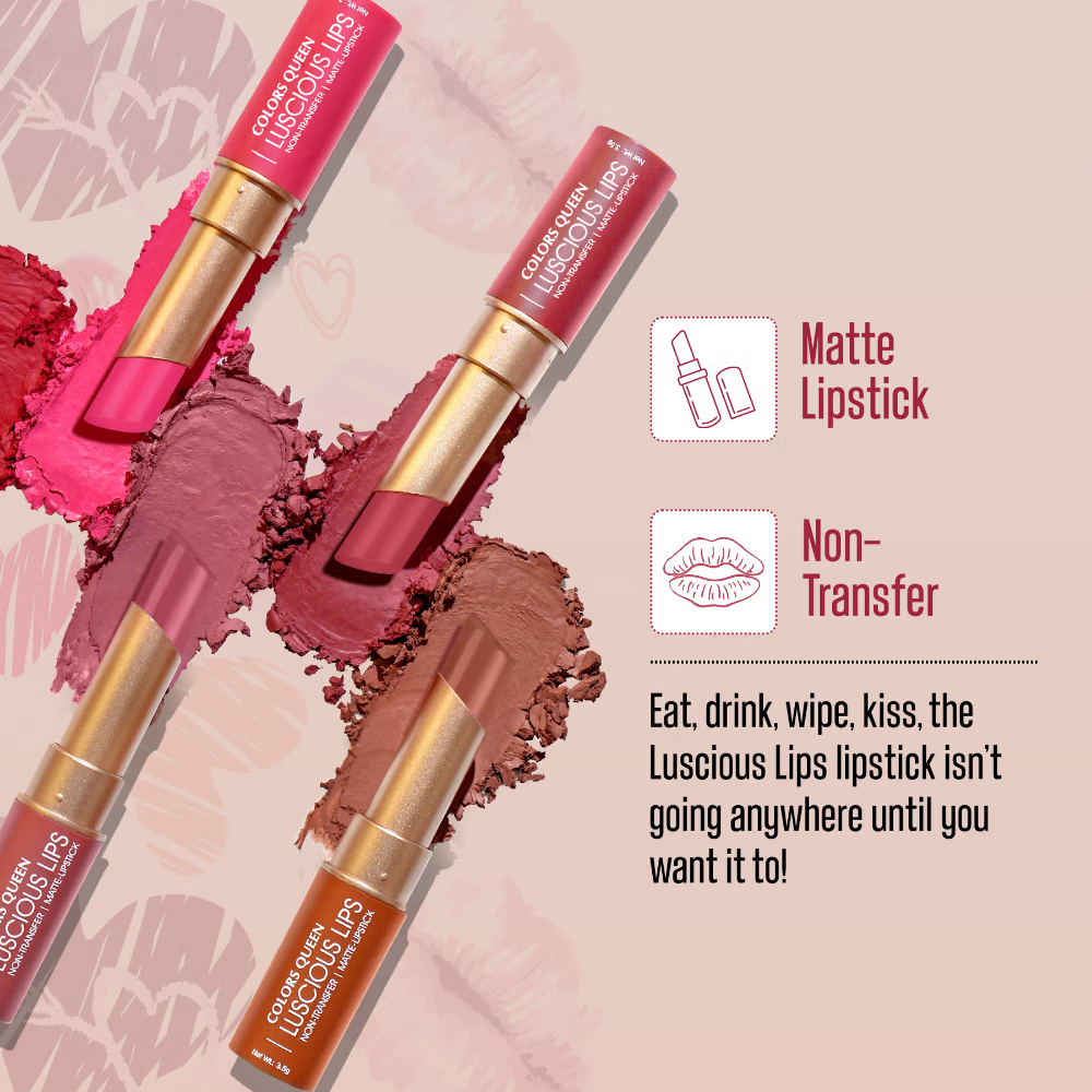 Colors Queen Luscious Lips Non Transfer Matte Lipstick