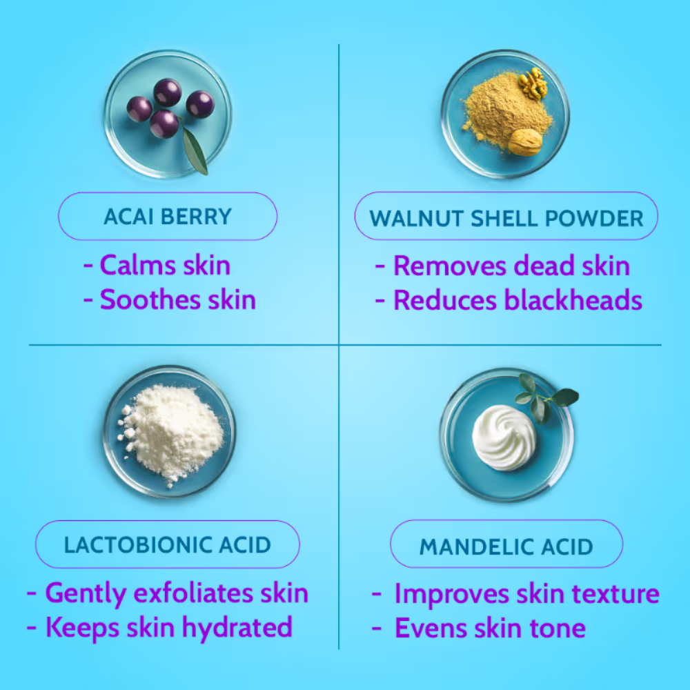 Chemist At Play 3% AHA Gentle Exfoliating Face Scrub For Dead Skin & Blackheads