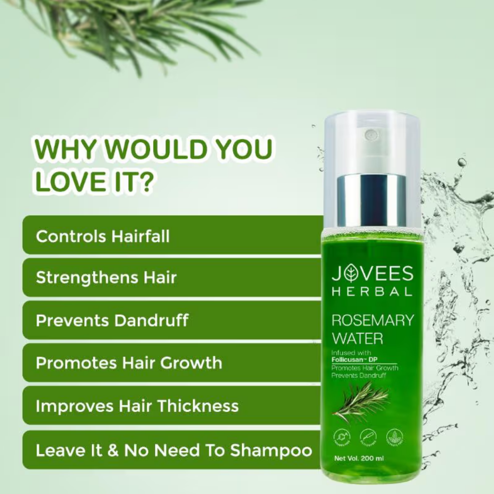 Jovees Herbal Rosemary Water Spray With Follicusan DP (200ml)