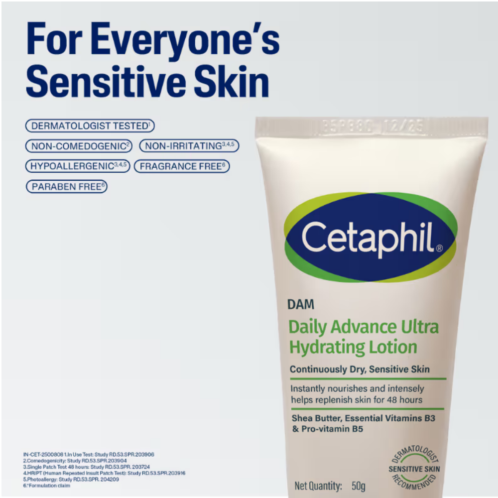 Cetaphil DAM Daily Advance Ultra Hydrating Lotion With Shea Butter & Niacinamide Sensitive Skin