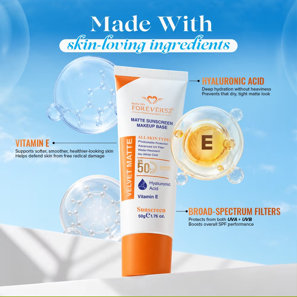 Daily Life Forever52 Velvet Matte Sunscreen SPF 50 With Vitamin C & Hyaluronic Acid