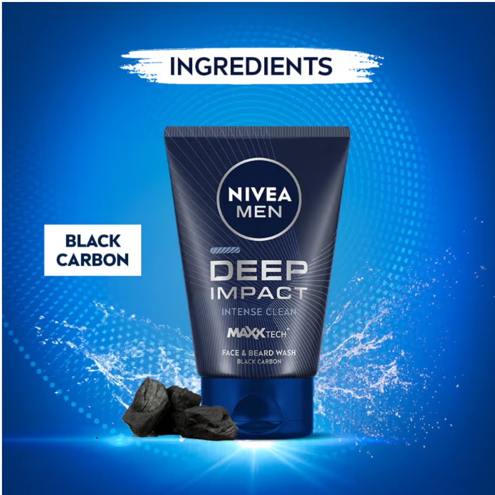 NIVEA Men Deep Impact Intense Clean Face Wash