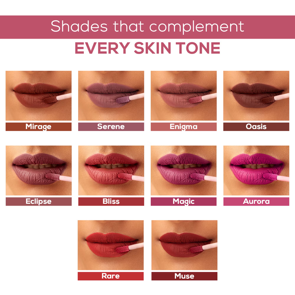 RENEE Stay Forever Matte Liquid Lipstick Gift Set For Women, Waterproof & Smudge-Proof