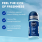 NIVEA MEN Deodorant Roll On, Cool Kick, 48h Long lasting Freshness