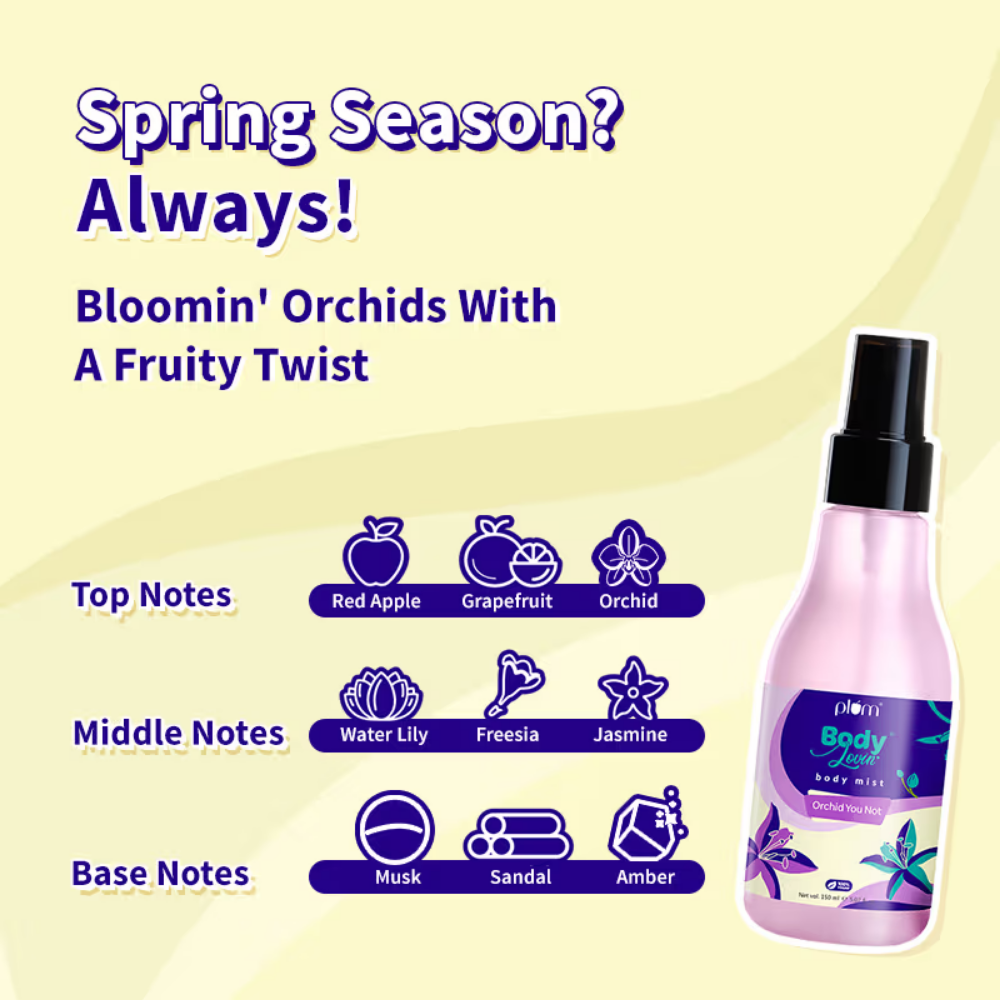 Plum BodyLovin Orchid-You-Not Body Mist For A Long Lasting Floral Fragrance