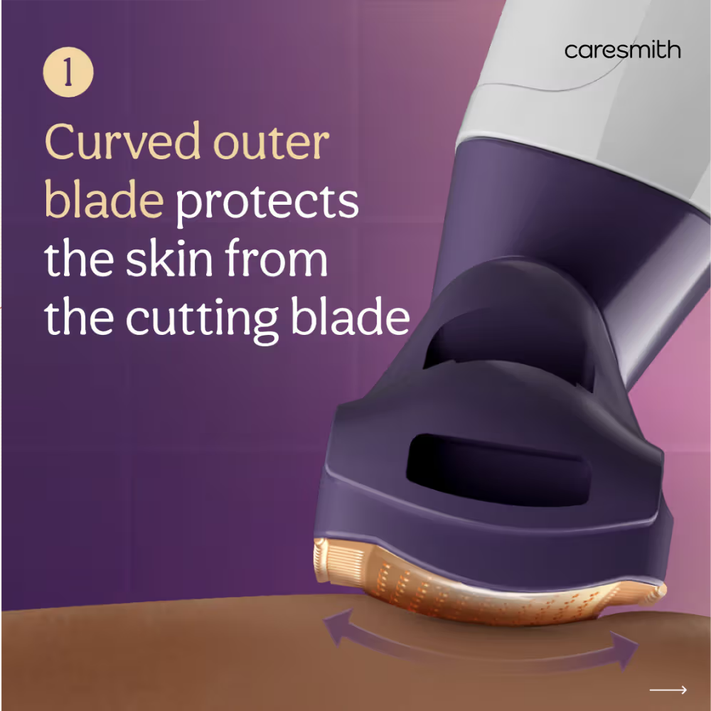 Caresmith Bloom Bikini Electric Painless Hair Remover Trimmer - Purple